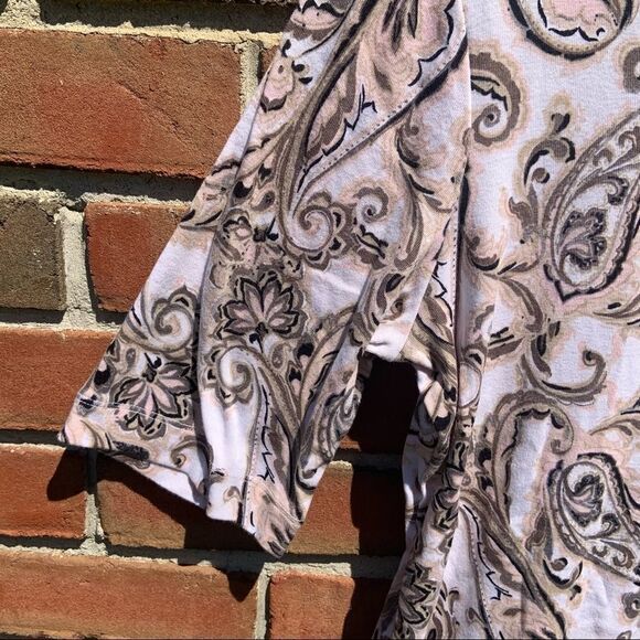 𝅺Croft & Barrow Square Neck Paisley Print Top - Picture 3 of 7
